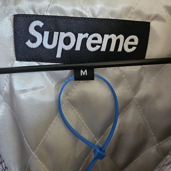 Supreme Multicolored Pebbled Leather Varsity Jacket RARE - Picture 9 of 14